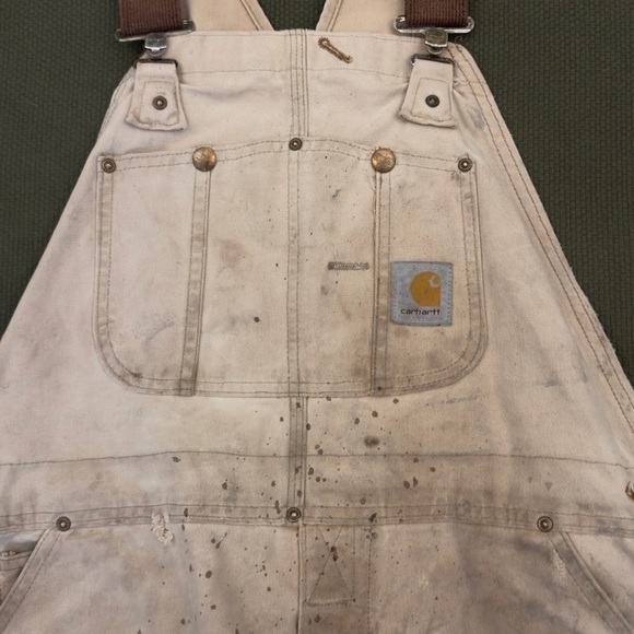 Vintage Carhartt Work Bib Overalls R01 - Picture 2 of 15